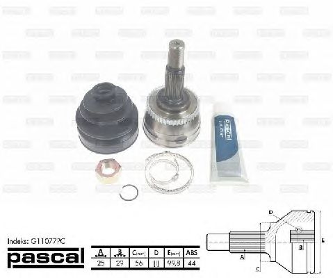 Комплект ШРУСов PASCAL G11077PC