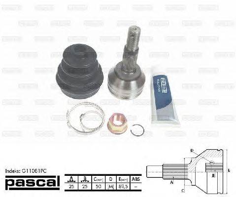 Комплект ШРУСов PASCAL G11081PC