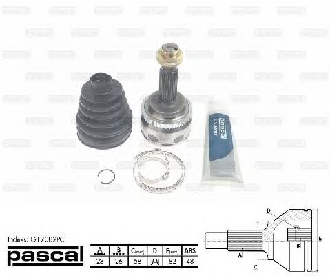 Комплект ШРУСов PASCAL G12082PC