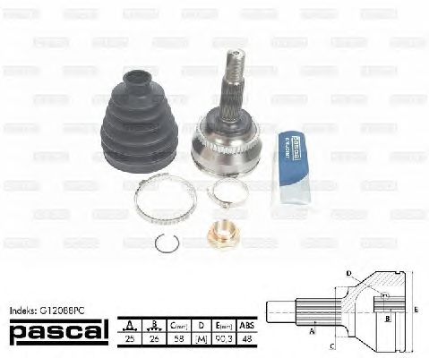 Комплект ШРУСов PASCAL G12088PC