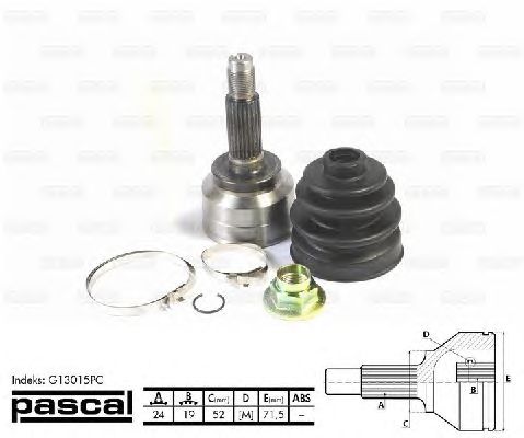 Комплект ШРУСов PASCAL G13015PC