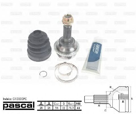 Комплект ШРУСов PASCAL G13030PC