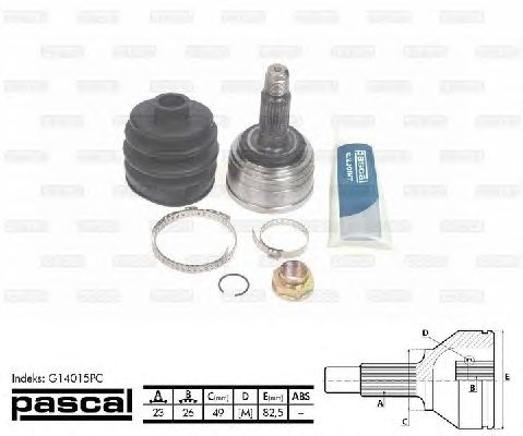 Комплект ШРУСов PASCAL G14015PC