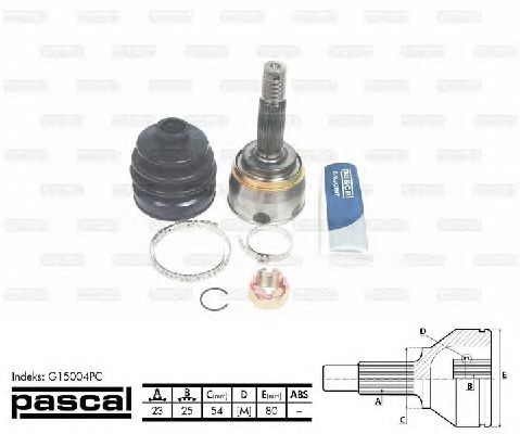 Комплект ШРУСов PASCAL G15004PC