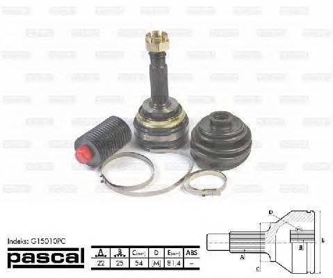 Комплект ШРУСов PASCAL G15010PC