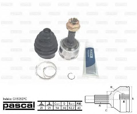 Комплект ШРУСов PASCAL G15052PC