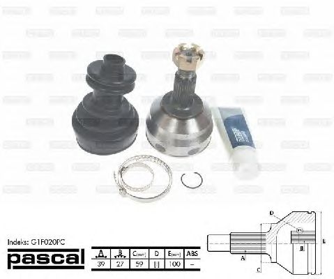 Комплект ШРУСов PASCAL G1F020PC