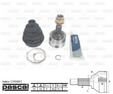 Комплект ШРУСов PASCAL G1F055PC