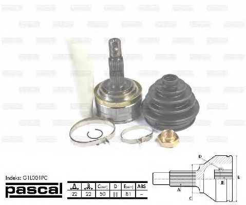 Комплект ШРУСов PASCAL G1L001PC