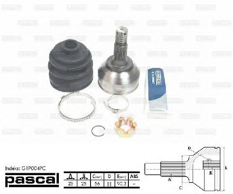 Комплект ШРУСов PASCAL G1P004PC