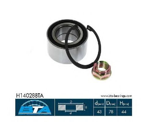 Підшипник маточини BTA H14028BTA