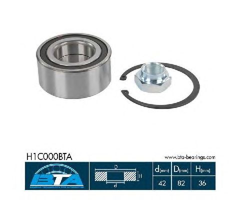 Підшипник маточини BTA H1C000BTA