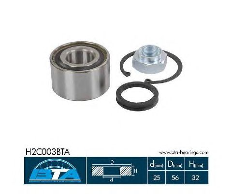 Підшипник маточини BTA H2C003BTA