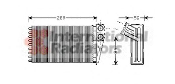 Радиатор отопителя VAN WEZEL 40006227