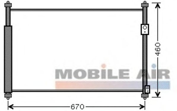Радиатор кондиционера VAN WEZEL 52005108