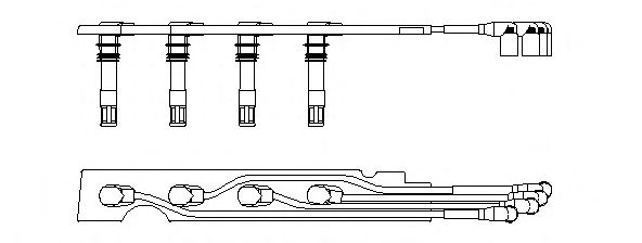 Комплект високовольтних проводів BREMI 968G100