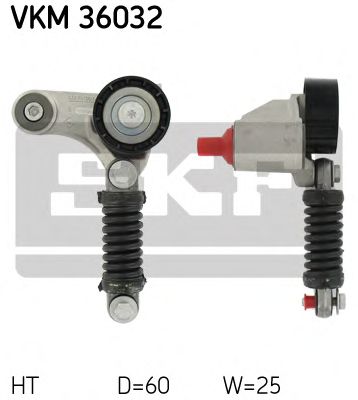 Натяжной ролик поликлинового ремня SKF VKM 36032
