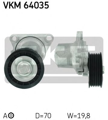 Натяжной ролик поликлинового ремня SKF VKM 64035