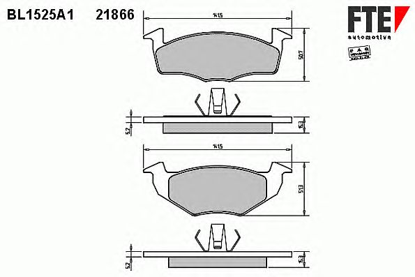 Тормозные колодки FTE BL1525A1