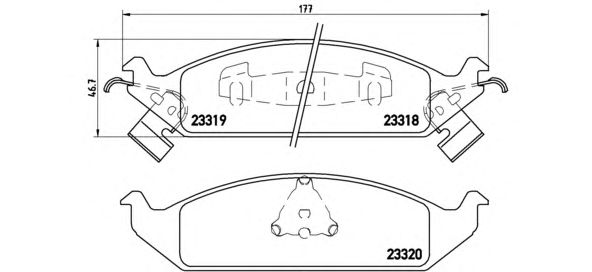 Тормозные колодки BREMBO P 11 011