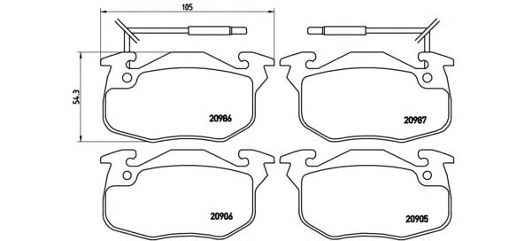 Гальмівні колодки BREMBO P 68 010