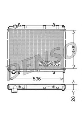Радиатор, охлаждение двигателя DENSO DRM21035