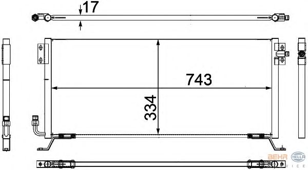 Радиатор кондиционера HELLA 8FC 351 024-111