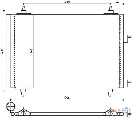 Радиатор кондиционера HELLA 8FC 351 300-671