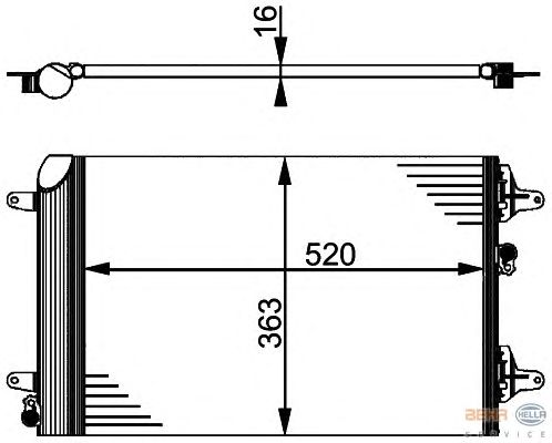 Радиатор кондиционера HELLA 8FC 351 301-521
