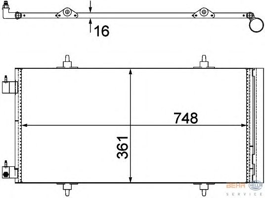 Радиатор кондиционера HELLA 8FC 351 303-651