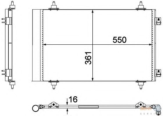Радиатор кондиционера HELLA 8FC 351 304-281
