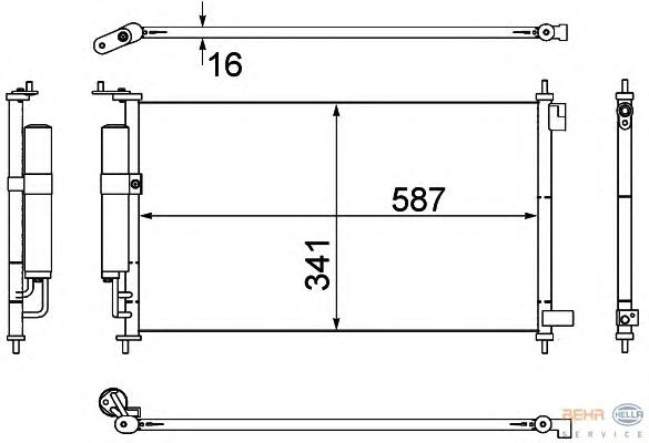 Радиатор кондиционера HELLA 8FC 351 307-791