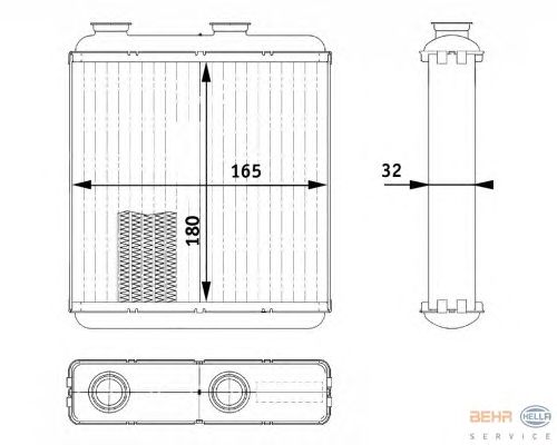 Радиатор отопителя HELLA 8FH 351 311-231
