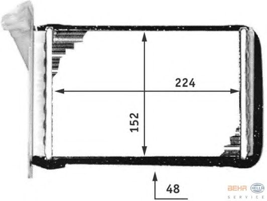 Радиатор отопителя HELLA 8FH 351 311-441