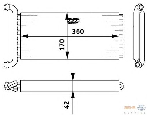 Радіатор опалення HELLA 8FH 351 312-141