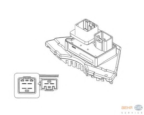 Регулятор, вентилятор салона HELLA 5HL 351 321-231