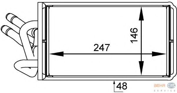 Радиатор отопителя HELLA 8FH 351 333-041