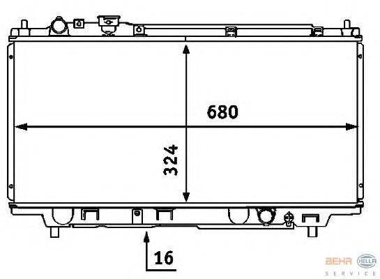 Радіатор, охолодження двигуна HELLA 8MK 376 707-474