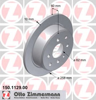 Тормозной диск ZIMMERMANN 150.1129.00