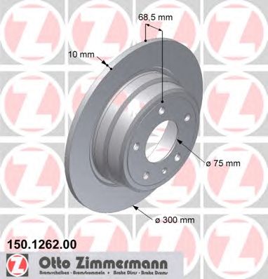 Гальмівний диск ZIMMERMANN 150.1262.00