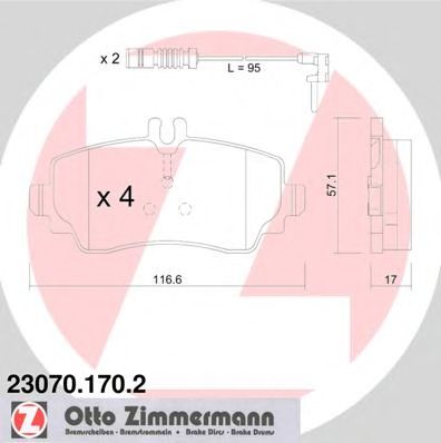 Тормозные колодки ZIMMERMANN 23070.170.2
