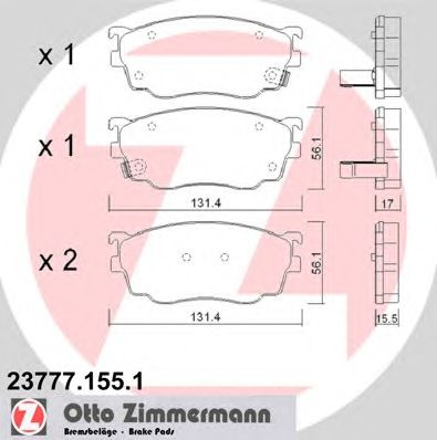 Тормозные колодки ZIMMERMANN 23777.155.1