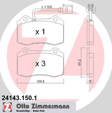 Тормозные колодки ZIMMERMANN 24143.150.1