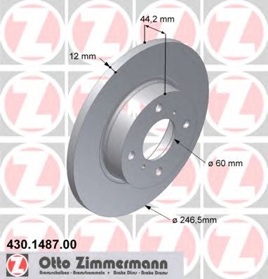 Тормозной диск ZIMMERMANN 430.1487.00
