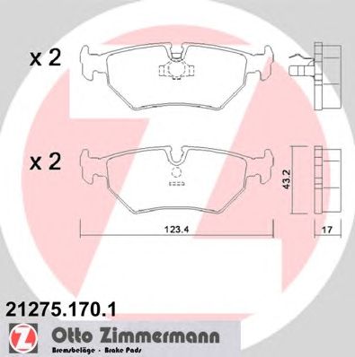 Тормозные колодки ZIMMERMANN 21275.170.1