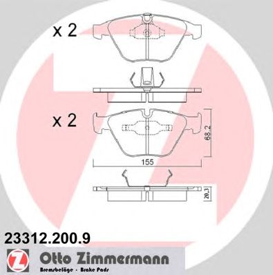 Тормозные колодки ZIMMERMANN 23312.200.9