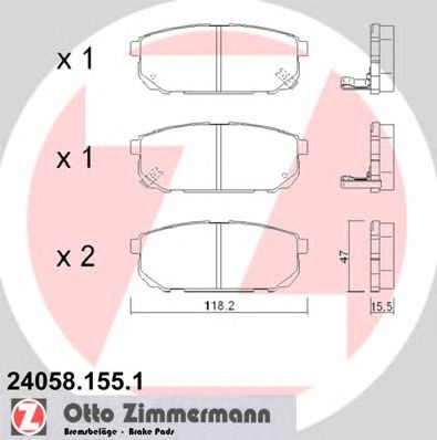Тормозные колодки ZIMMERMANN 24058.155.1