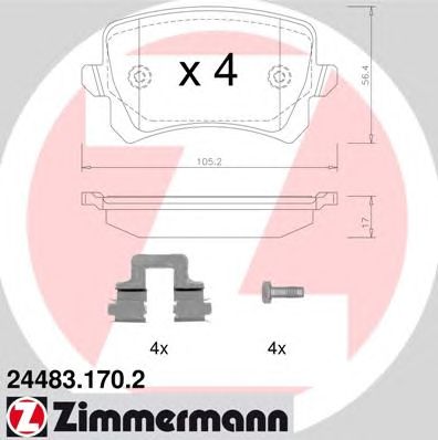 Тормозные колодки ZIMMERMANN 24483.170.2