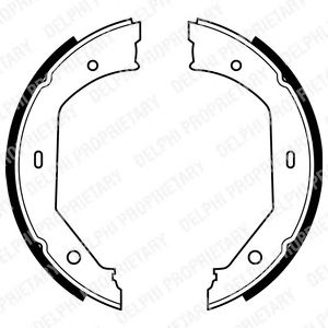 Тормозные колодки ручника DELPHI LS1857