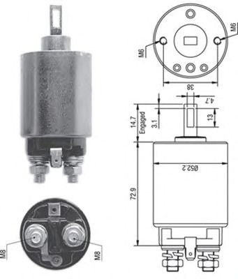 Втягивающее реле MAGNETI MARELLI 940113050278